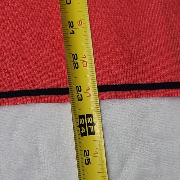 Ming Wang Womens XL Pink Coral Open Front Cardigan Sweater w/ Black Trim - Picture 6 of 9